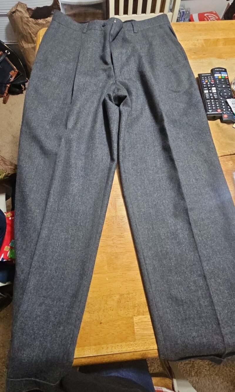 Louis Raphael Soft Wool Pants Size 36x30 Gray Woolmark Dress Slacks